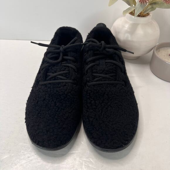 New Allbirds Wool Runner Fluff Sneakers Black Athletic Low Top Men 13 NWOB